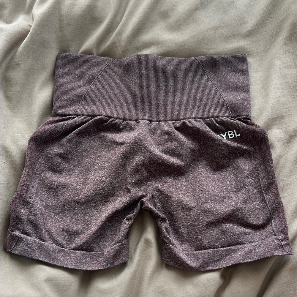 Purple High-Waisted Shorts